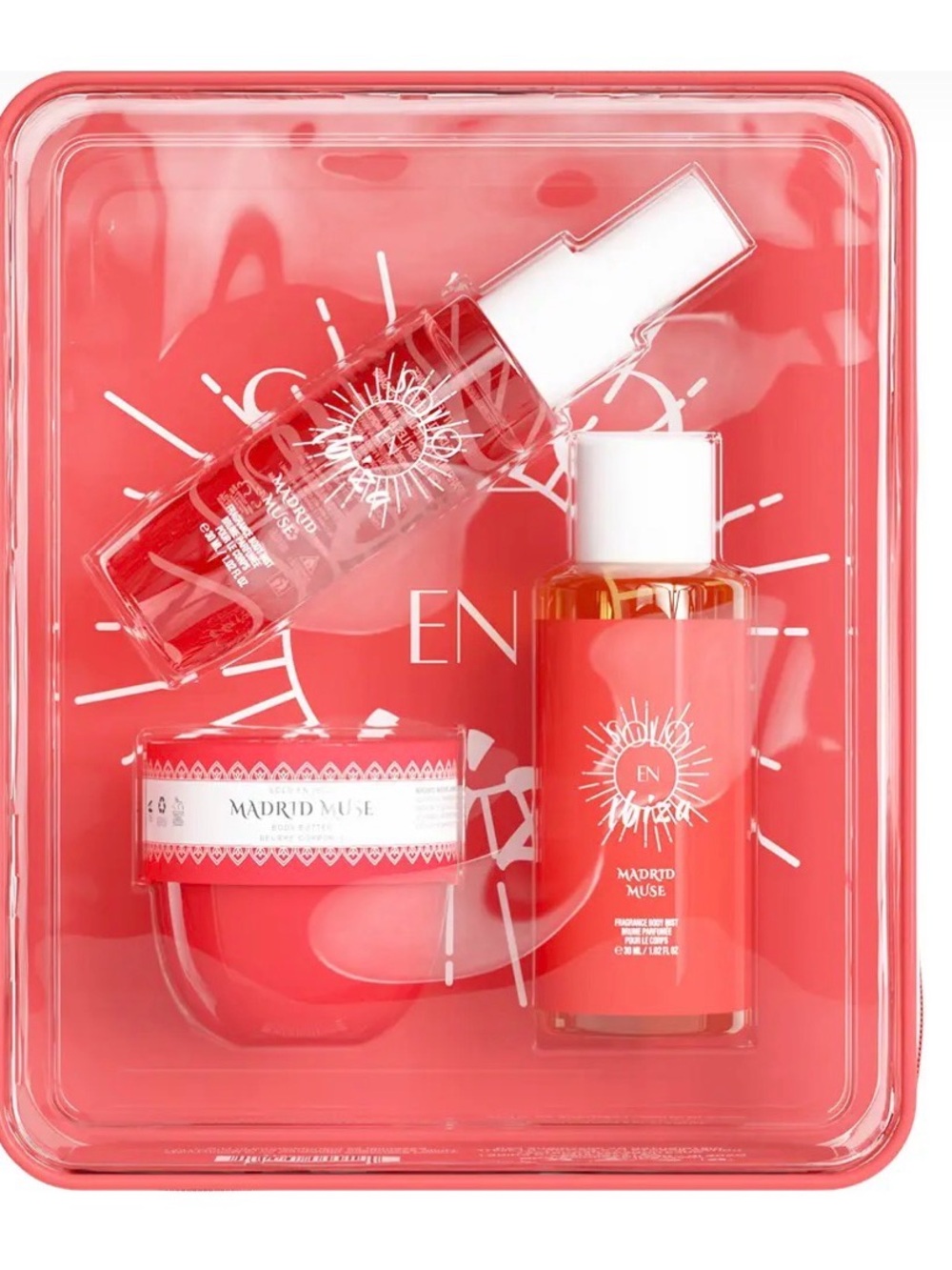 SOLO EN IBIZA Bath & Body Travel Set Madrid Muse- New with case
